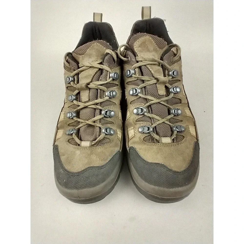 L.L. Bean Gore-Tex Hiking Shoes Mens 9.5 Brown Leather Waterproof Vibram Low Top